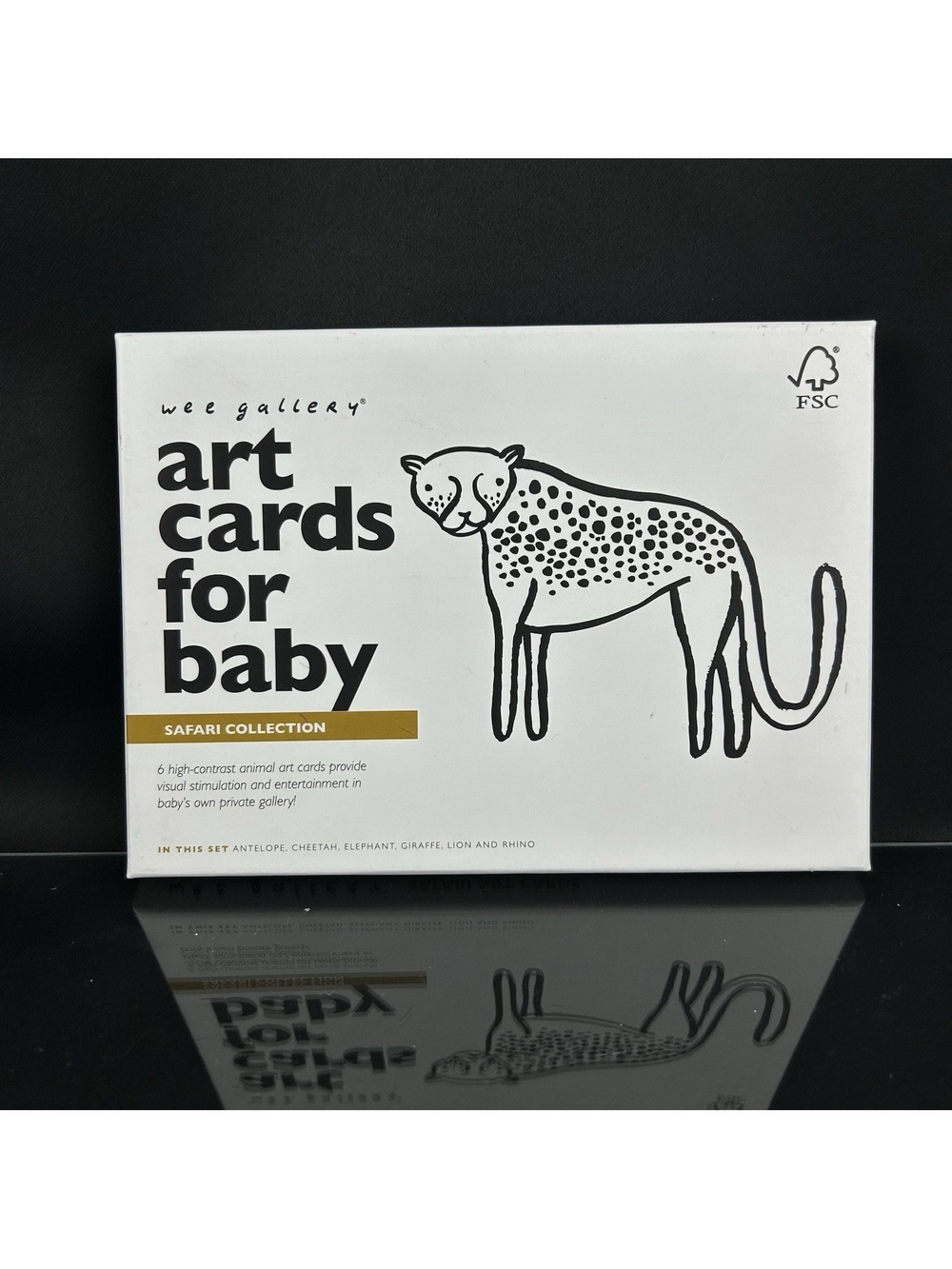 Wee Gallery Art Cards for Baby Safari Collection High Contrast Flashcards